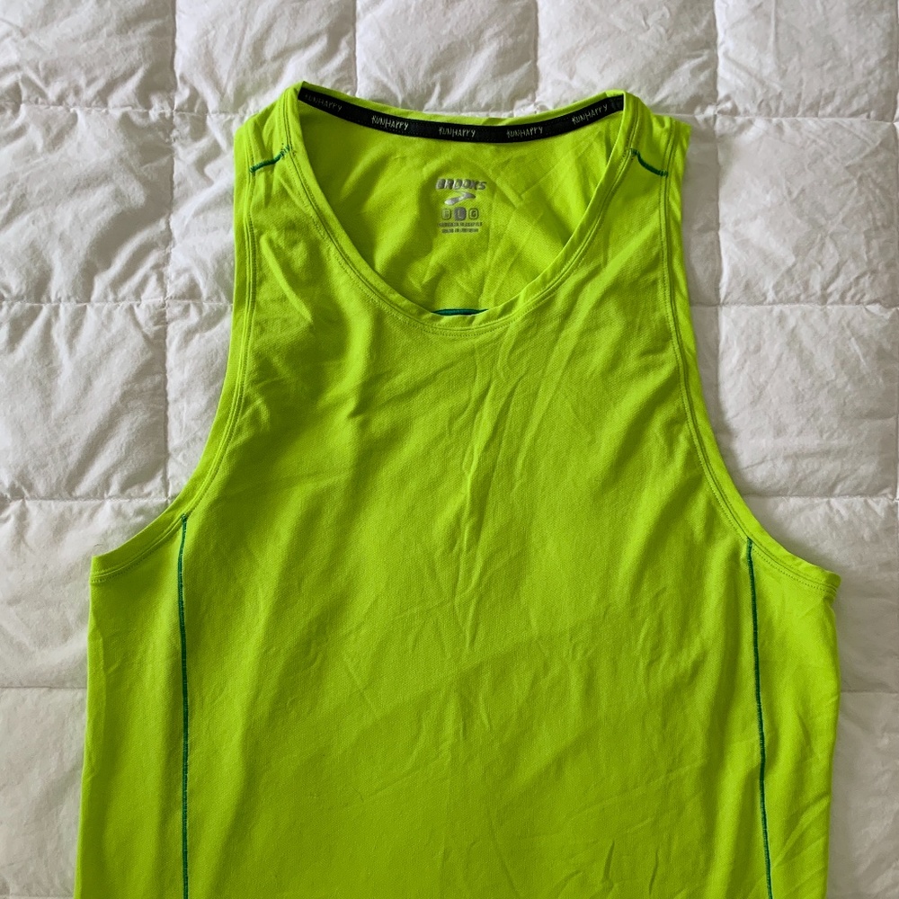 Brooks Running TankTop/ Sz Large/ Yellow